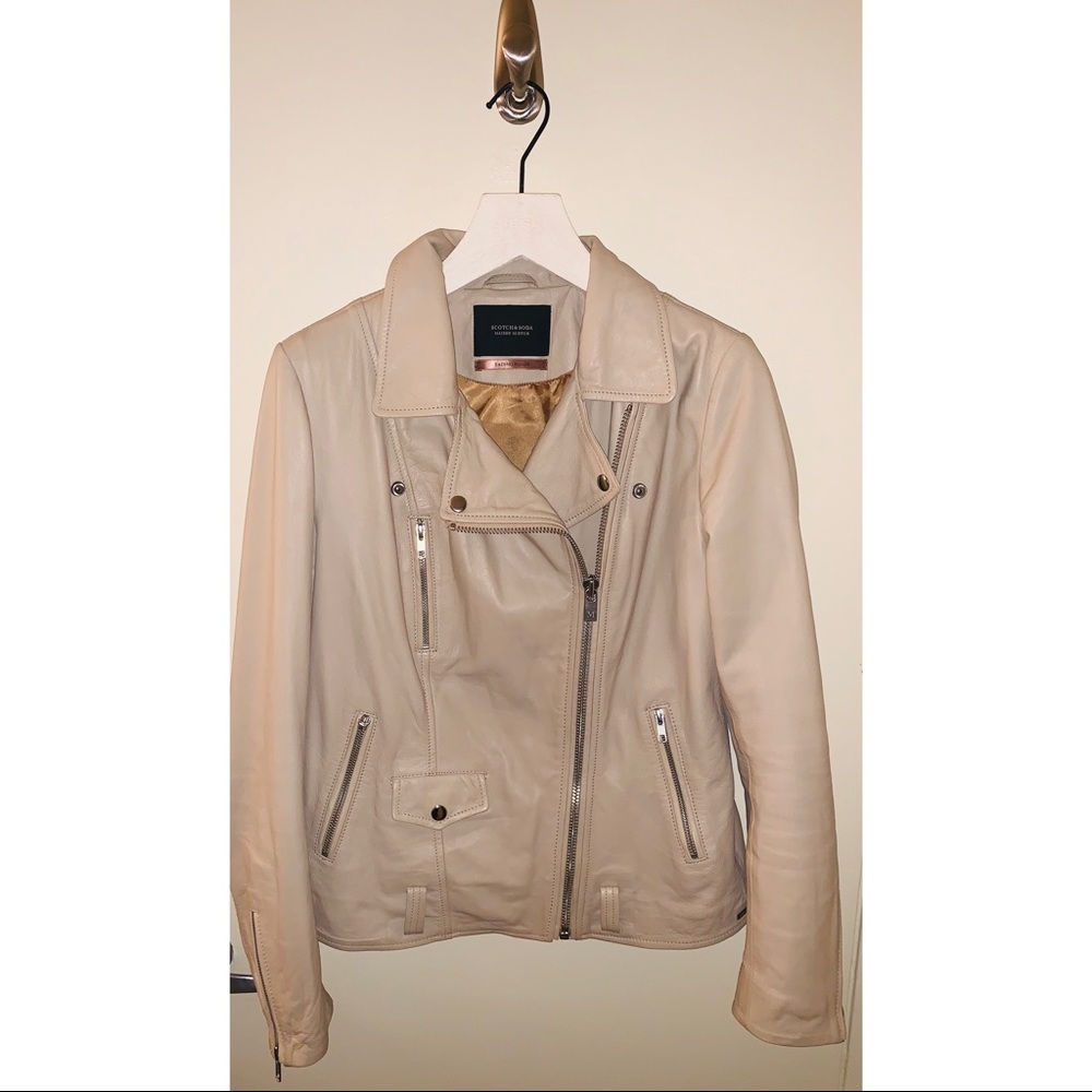 SCOTCH & SODA 100% sheepskin leather jacket large